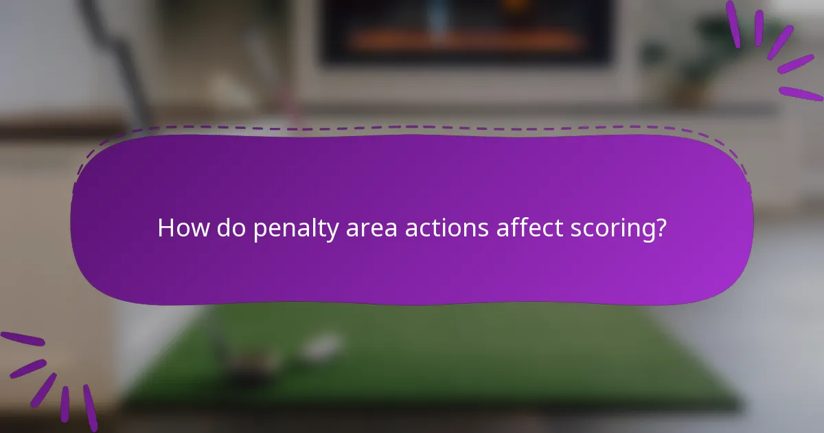 How do penalty area actions affect scoring?