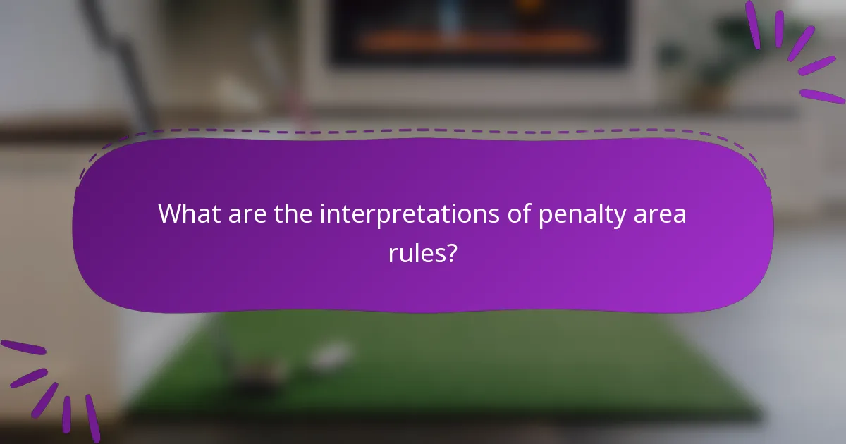 What are the interpretations of penalty area rules?