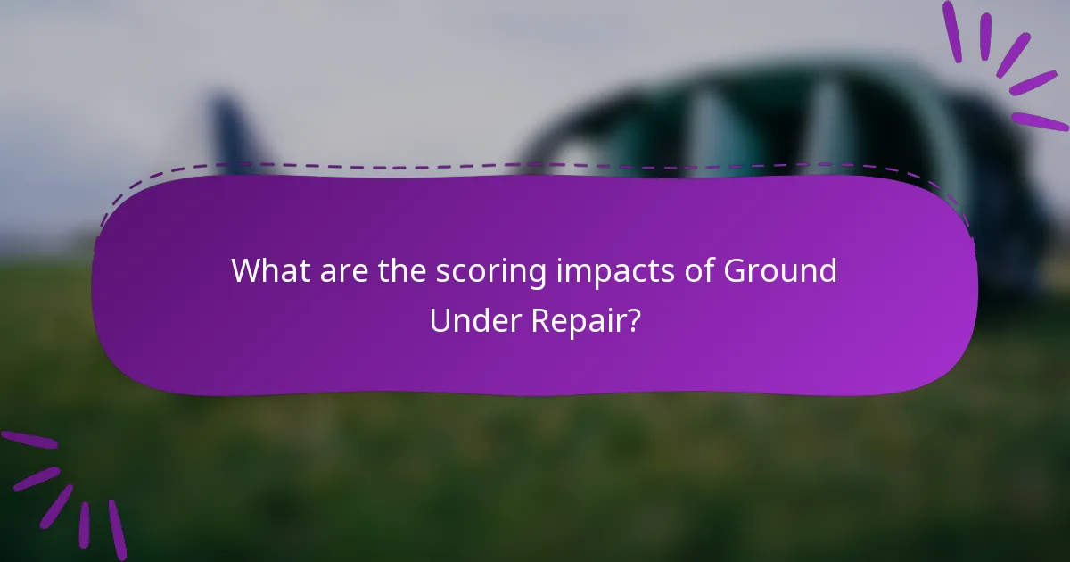 What are the scoring impacts of Ground Under Repair?